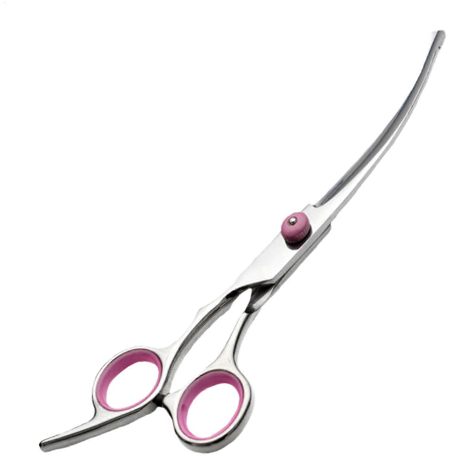 Dog Grooming Scissors, Curved Pet Trimming Shears for Indoor Use, Professional Pet Hair Cutting Tool, Safe & Durable Design