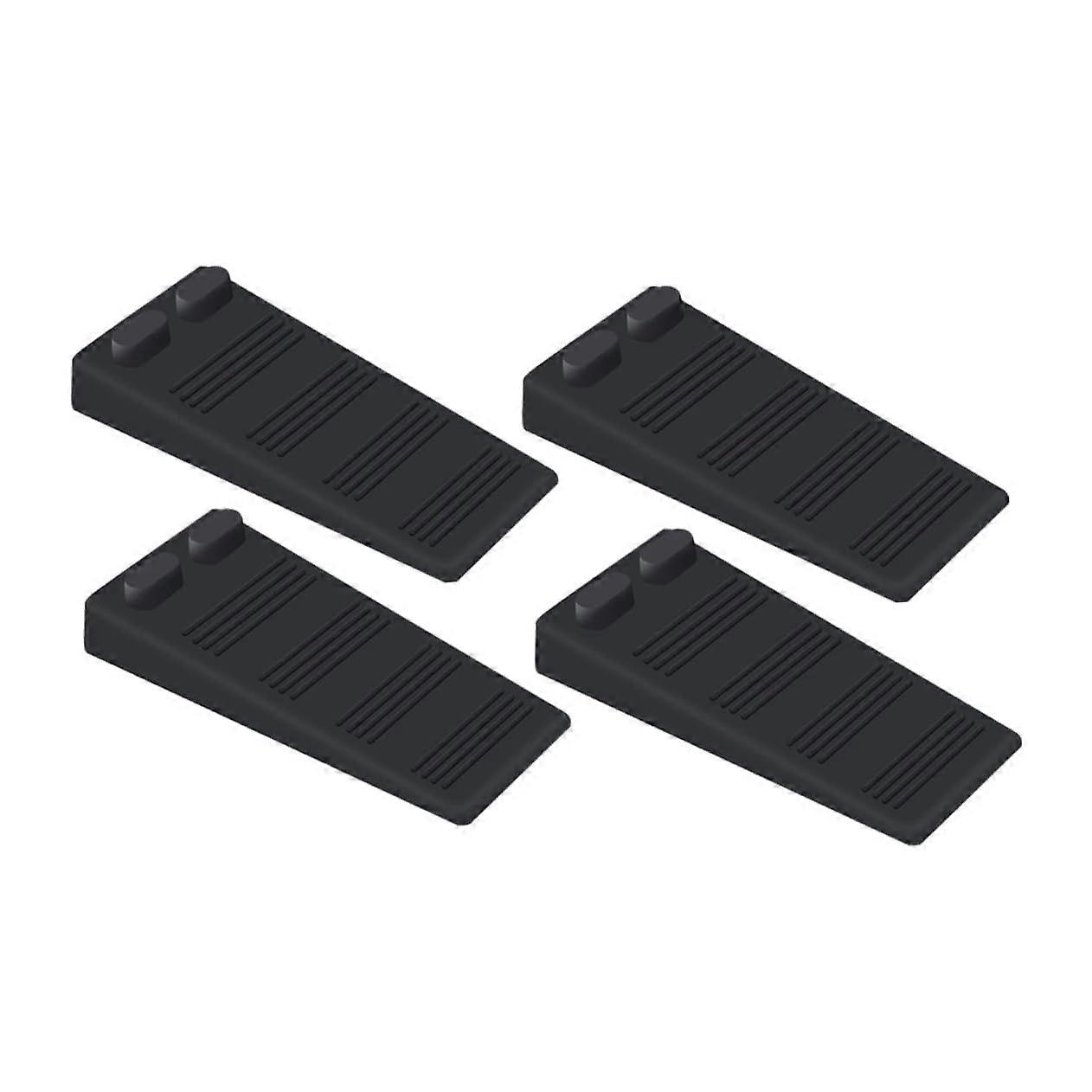 4 Pieces Door Stopper Wedge Stackable Design For Door Types Safety Measure Agat Sudden Closing Universal Fit Material For Additional
