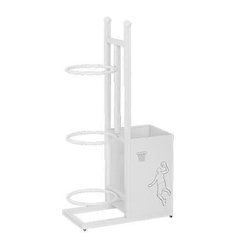 Tennis and badminton racket storage rack for gym, school, black/gold/white, 41 x 22 x 85cm