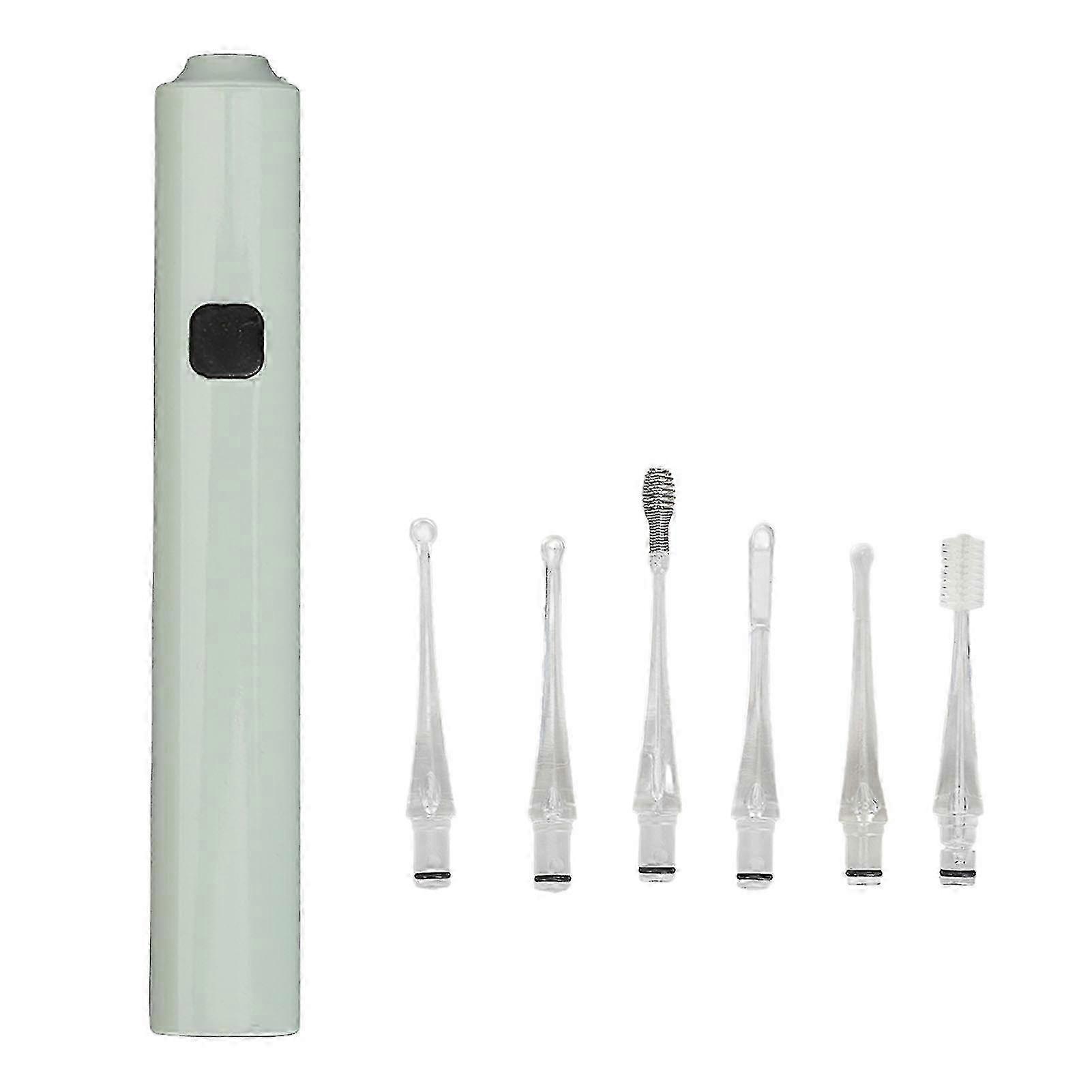 Ear Cleaning Tool Set with Light USB Charging Visual Digging Spoon 6Pcs Mint Green