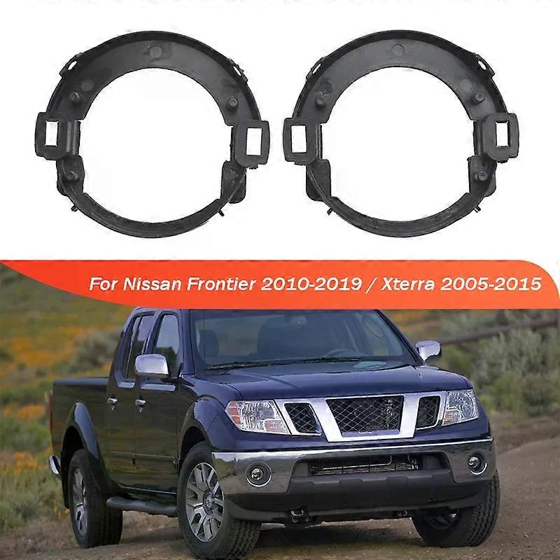 For Nissan Frontier 2010-2019 Xterra 2005-2015 Front Bumper Fog Lamp Light Mount Bracket Frame Hood Lampshade Protection