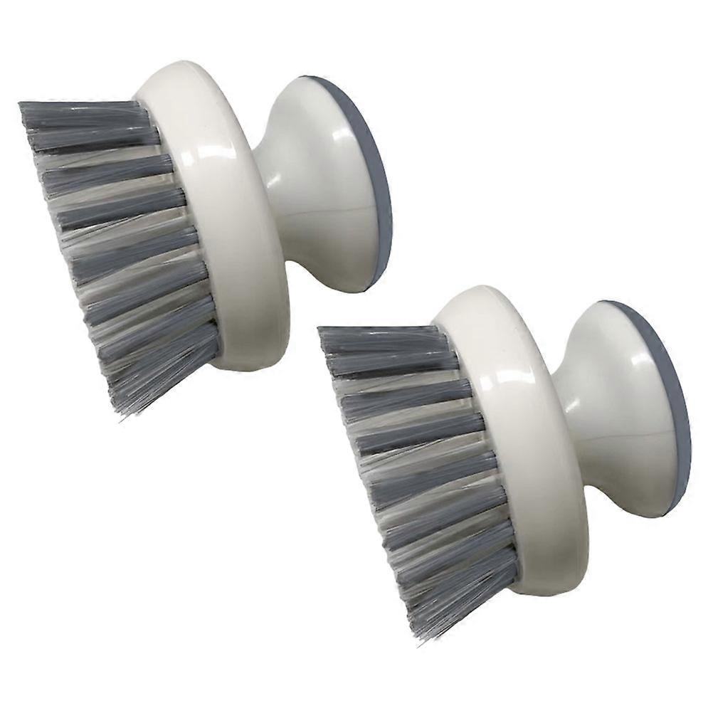 Dish Bowl Scrubbing Brush Kitchen Use Non-Scratch Vegetable and Fruit Cleaning PP 2Pcs