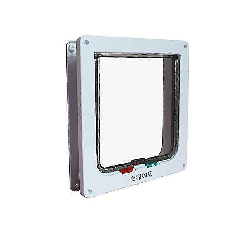 Chatière à entrée et sortie libre (L25.*23.5*5.3cm, blanc)