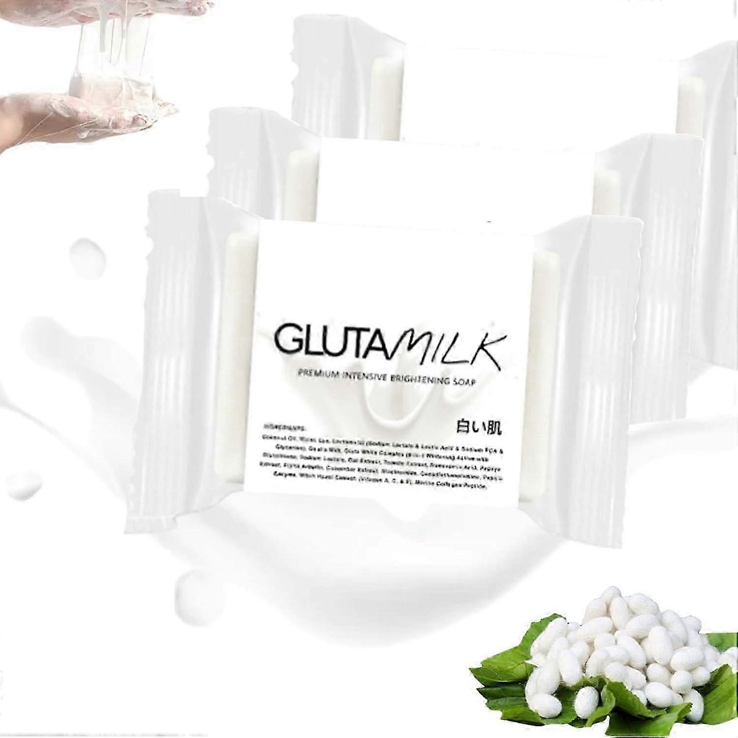 صابون حليب جلوتا ، صابون حليب جلوتا من Charkush Beauty ، صابون حليب الأرز ، الجلوتا والزيت العطري للعناية بالبشرة المشددة والتفتيح