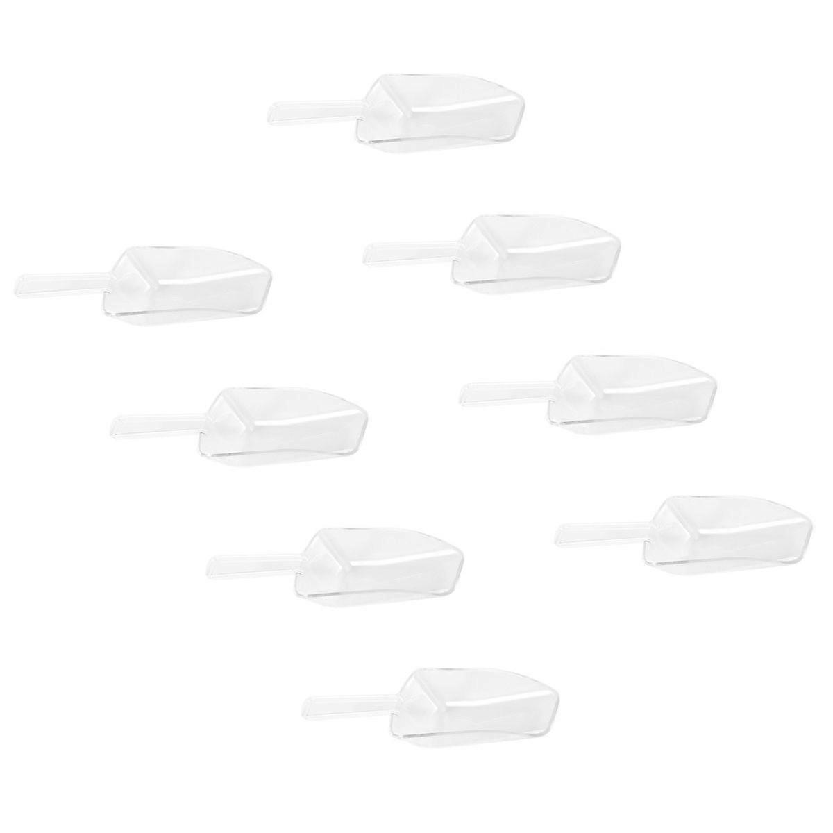 Grain Scoop Plastic Mini Clear Flour Ice Candy Dessert Buffet Popcorn Scoop Home Use 12Pcs