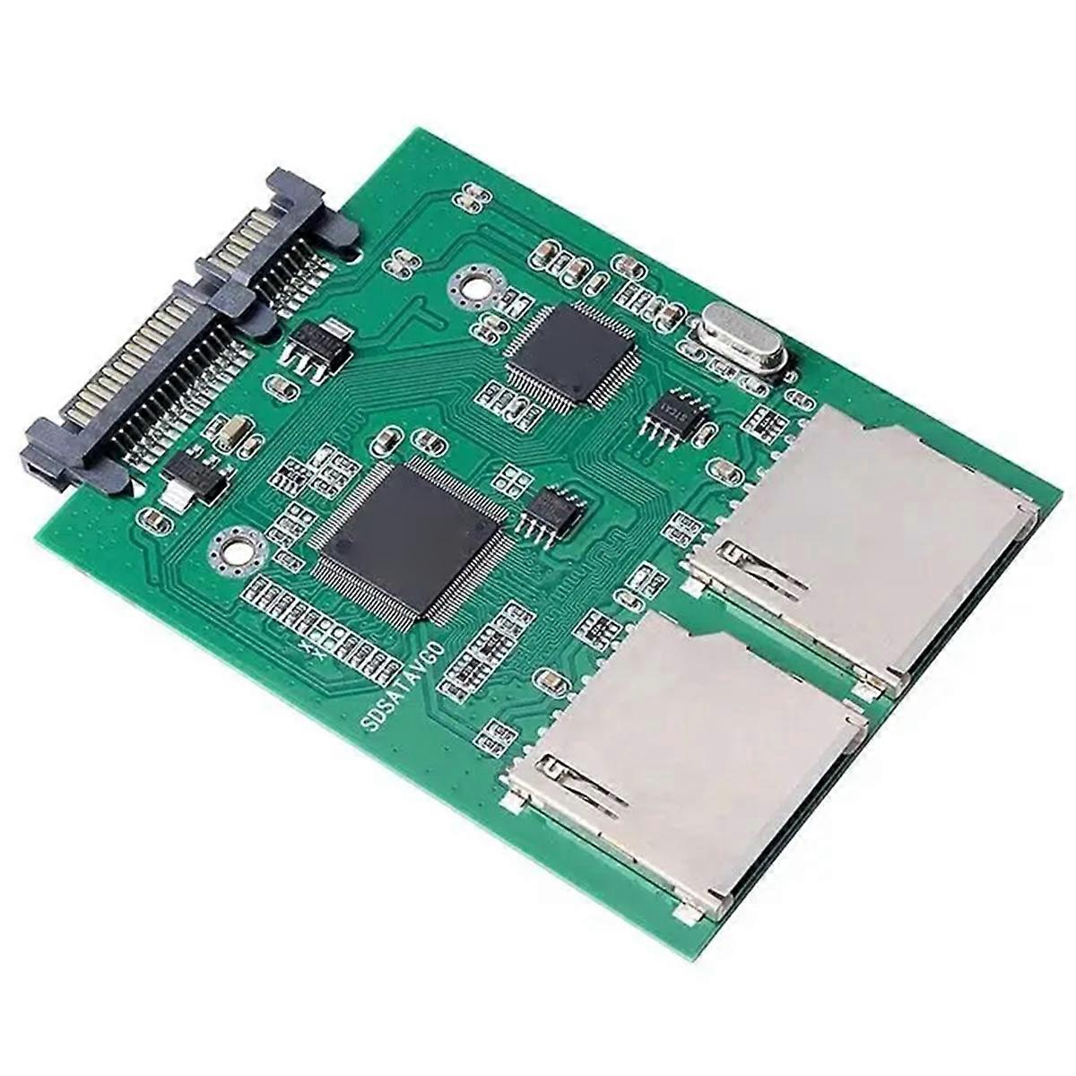 Dual SD to SATA Hard Drive Adapter Card