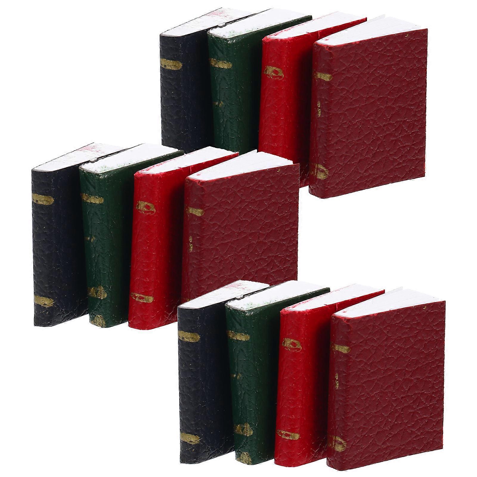 12pcs Delicate Mini Book Model Dollhouse Decorative Books Funny Photo Props