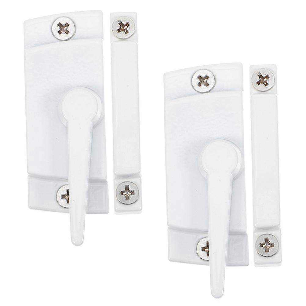2 Sets Durable Window Locks for Horizontal Sliding Windows, Sash Lock for Vinyl Frames, Universal Security for Vertical and Horizontal Sliding
