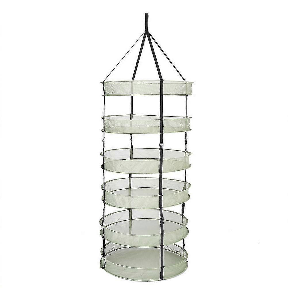 4-Inch 6-Layer Mesh Hanging Drying Rack for Herbs & Plants - Space-Saving Net Shelf for Effective Drying