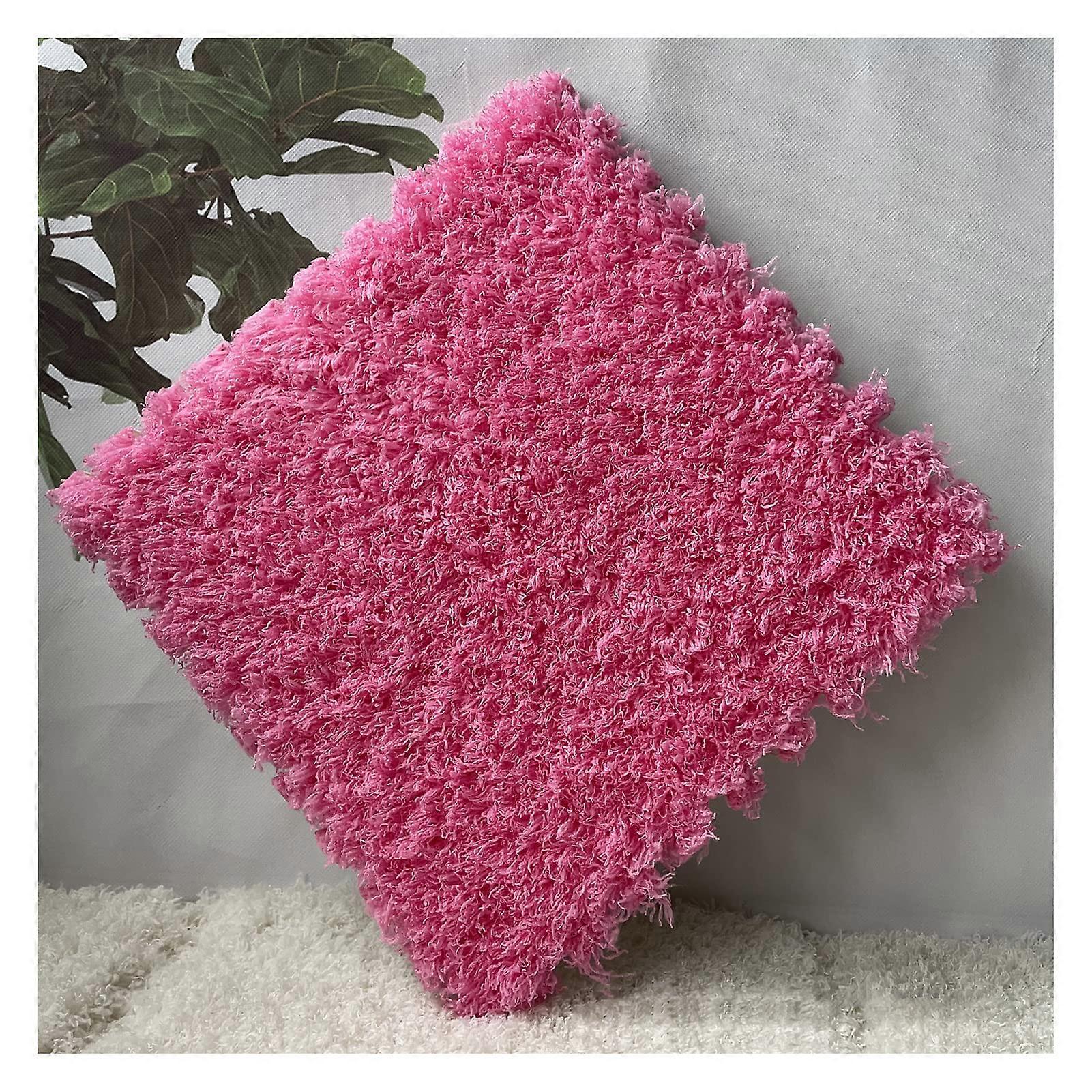Plush Foam Floor Mat Tiles Interlocking, Pink, 30.5 X 30.5 Cm, 50-Piece Set, Playroom Decor, Soft Climbing Surface