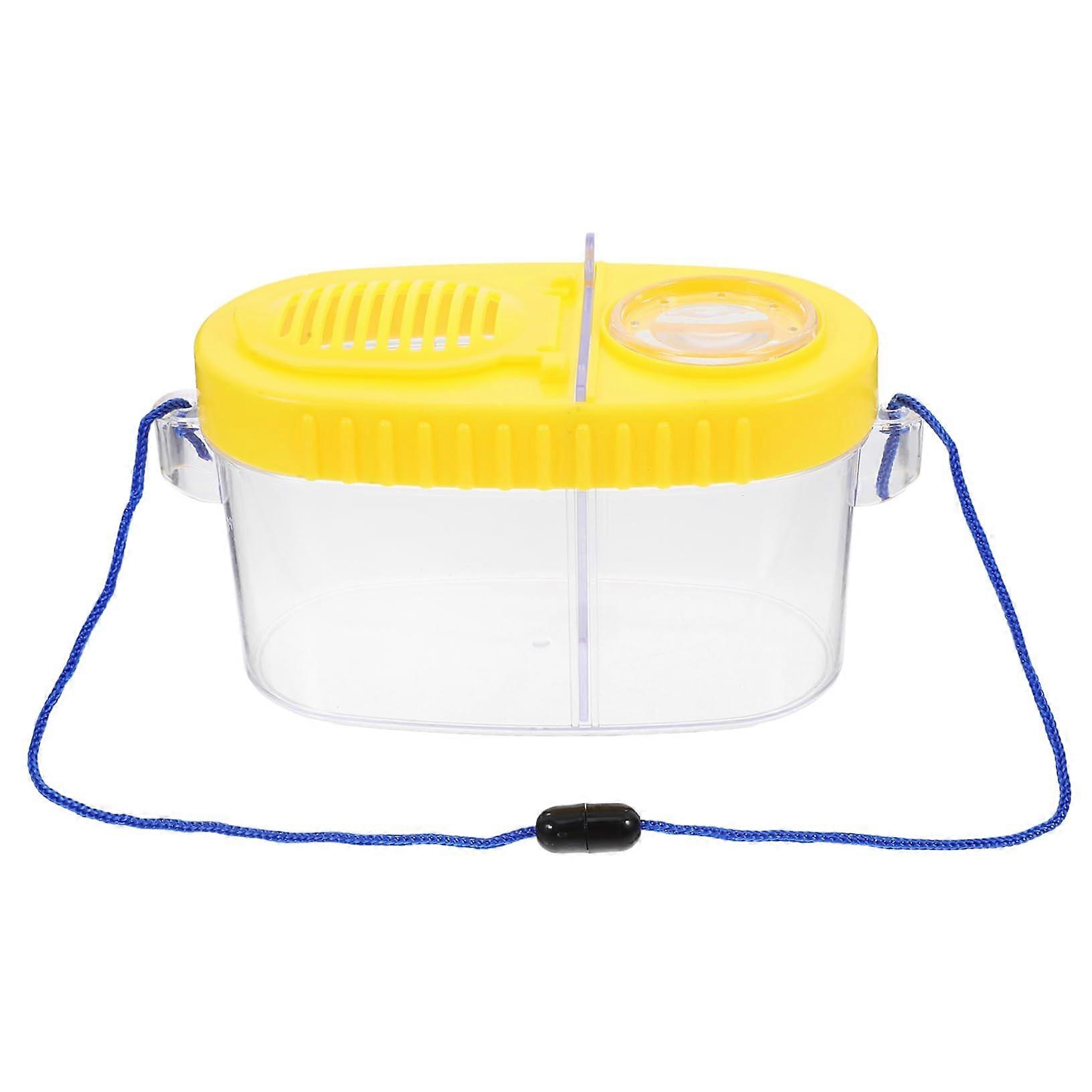 1 piece exploration viewer with magnifying glass, insect observation box in yellow design