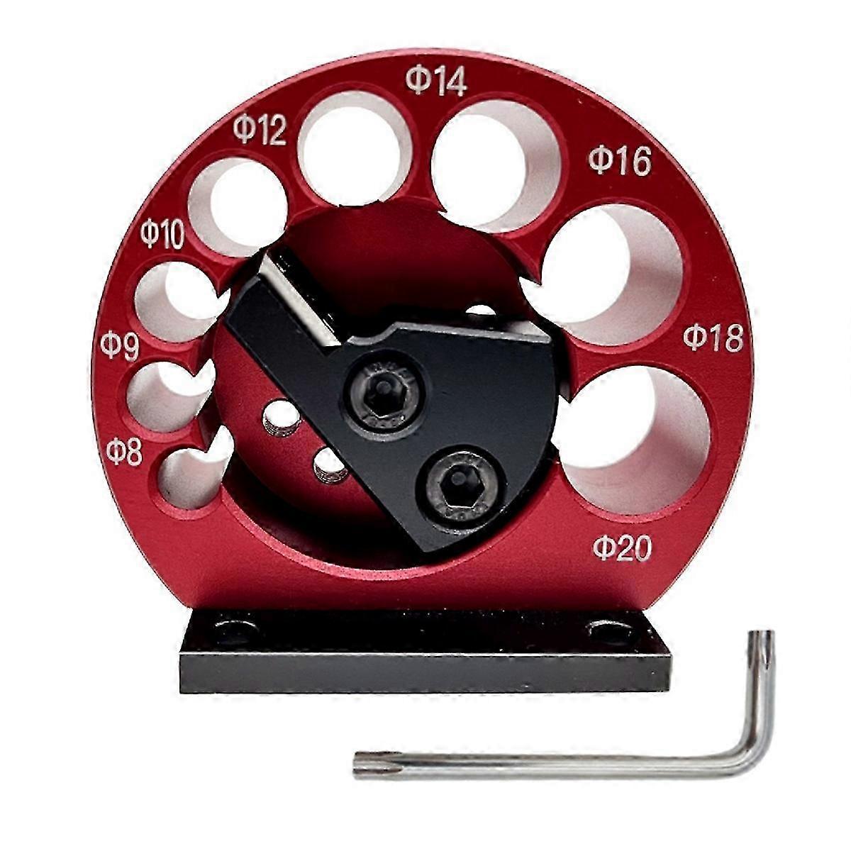 8 ثقوب صانع وتد تهزهز كيت 8 مم -20 مم النجارة الكهربائية حفر طحن وتد جولة قضيب أداة مساعدةأسود أحمر SZRH A-R5544