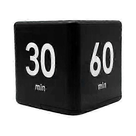 Cube Timer with 15/20/30/60 Minute Countdown - Silent Rotation Timer for Tasks, Work, Study & Kitchen Use