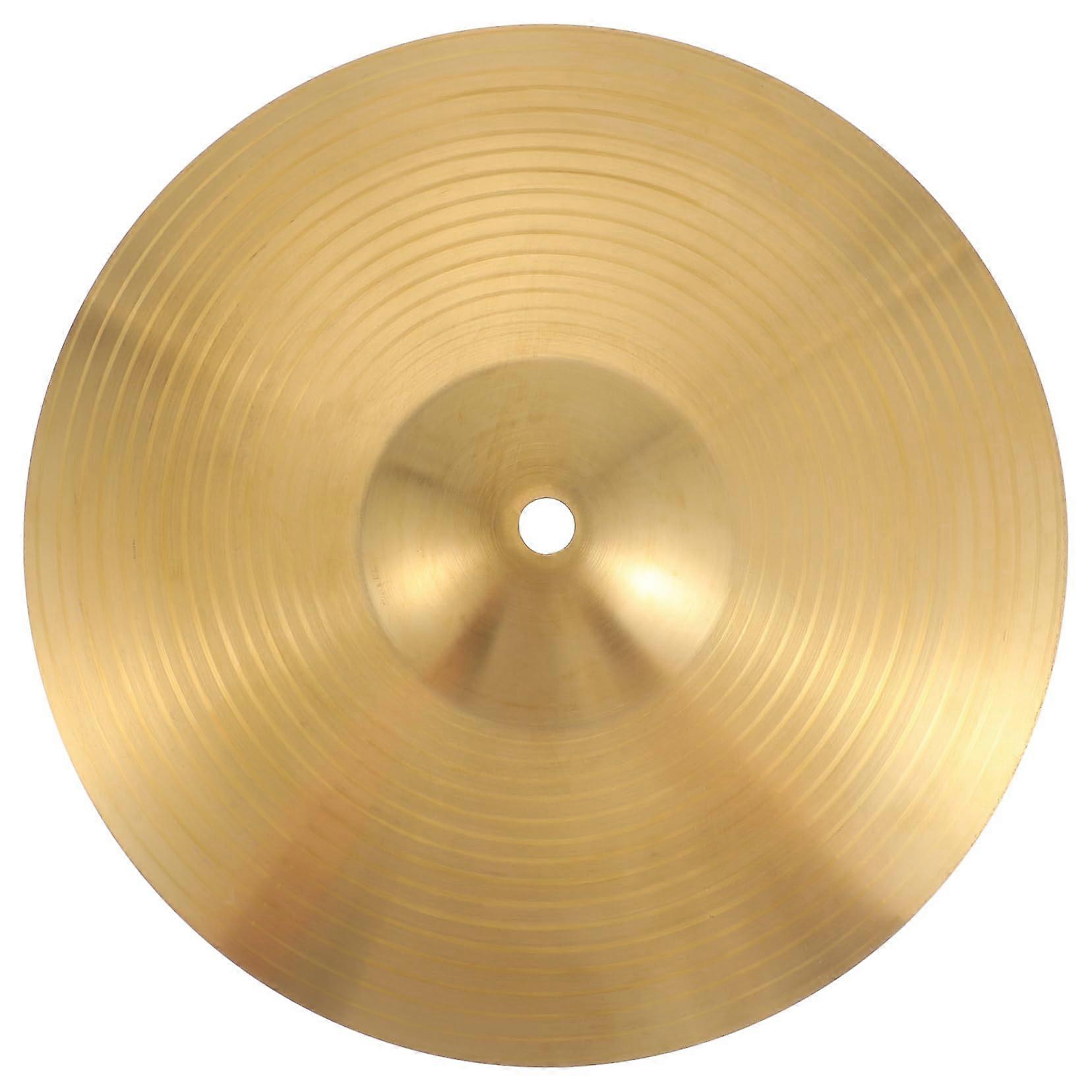 10 Cymbals Brass Percussion Instrument Crash Cymbal Drum Bell Golden 24.30X24.30X0.20CM