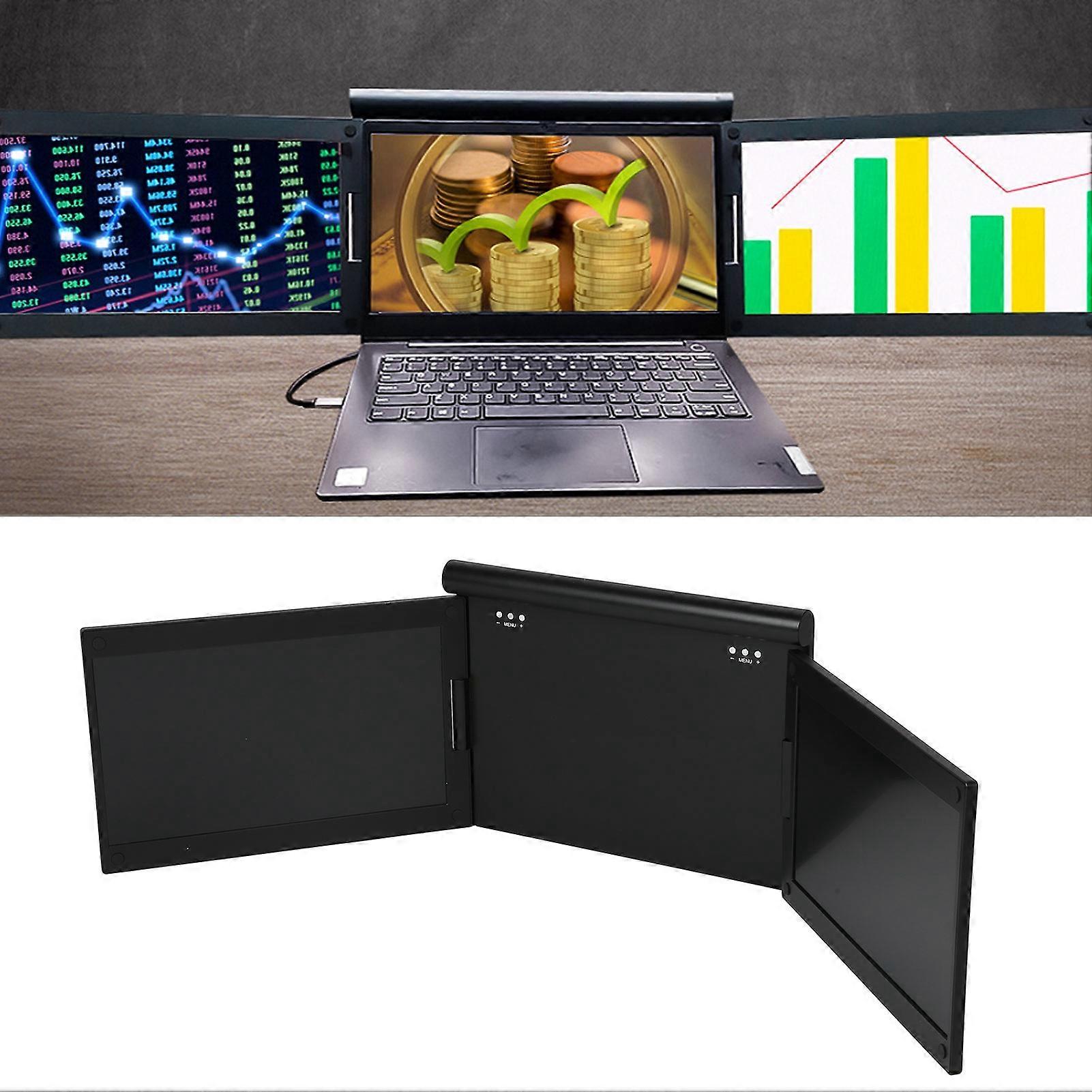 Écran double prolongateur 13,3 pouces IPS Full View 1920x1080 HD Écran de moniteur portable double ordinateur portable