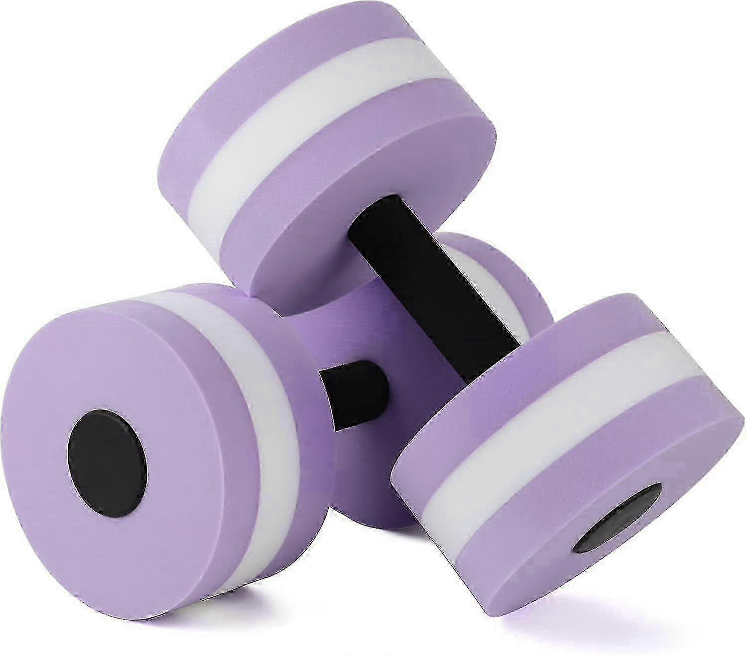 2Pcs Lightweight Water Dumbbells for Aqua Fitness - Soft Swim Weights for Pool Exercise & Water Workouts in Purple