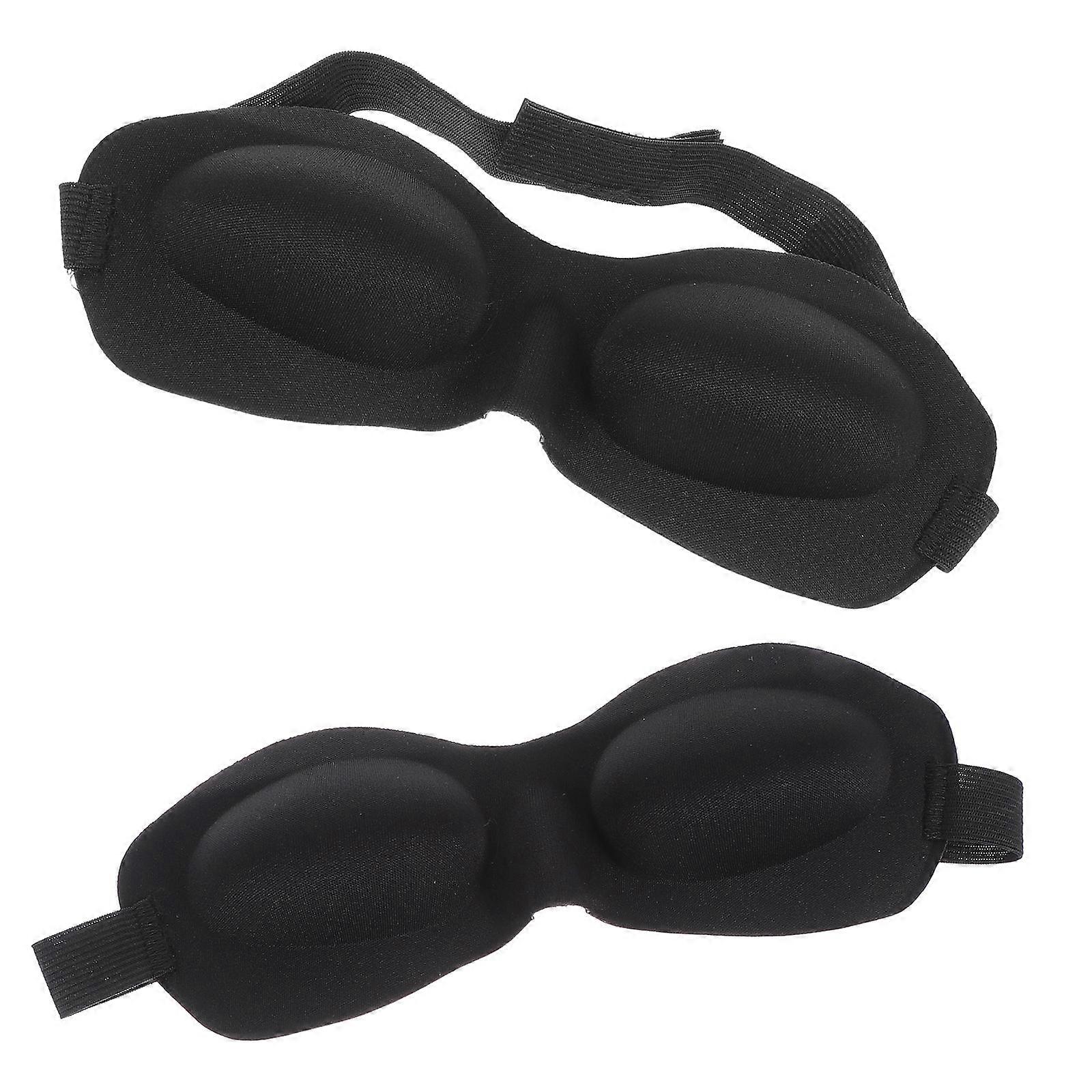 2pcs Stereo Blindfolds Comfortable Sleep Eye Masks Blackout Lightweight Breathable Design for Relaxation and Sleeping