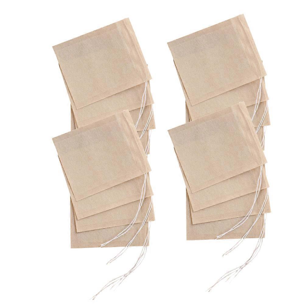 Drawstring Pouch Tea Filter Bags Diy Projects Packaging Herbs and Spices Filtering Disposable 6x8cm Wood Pulp 200Pcs