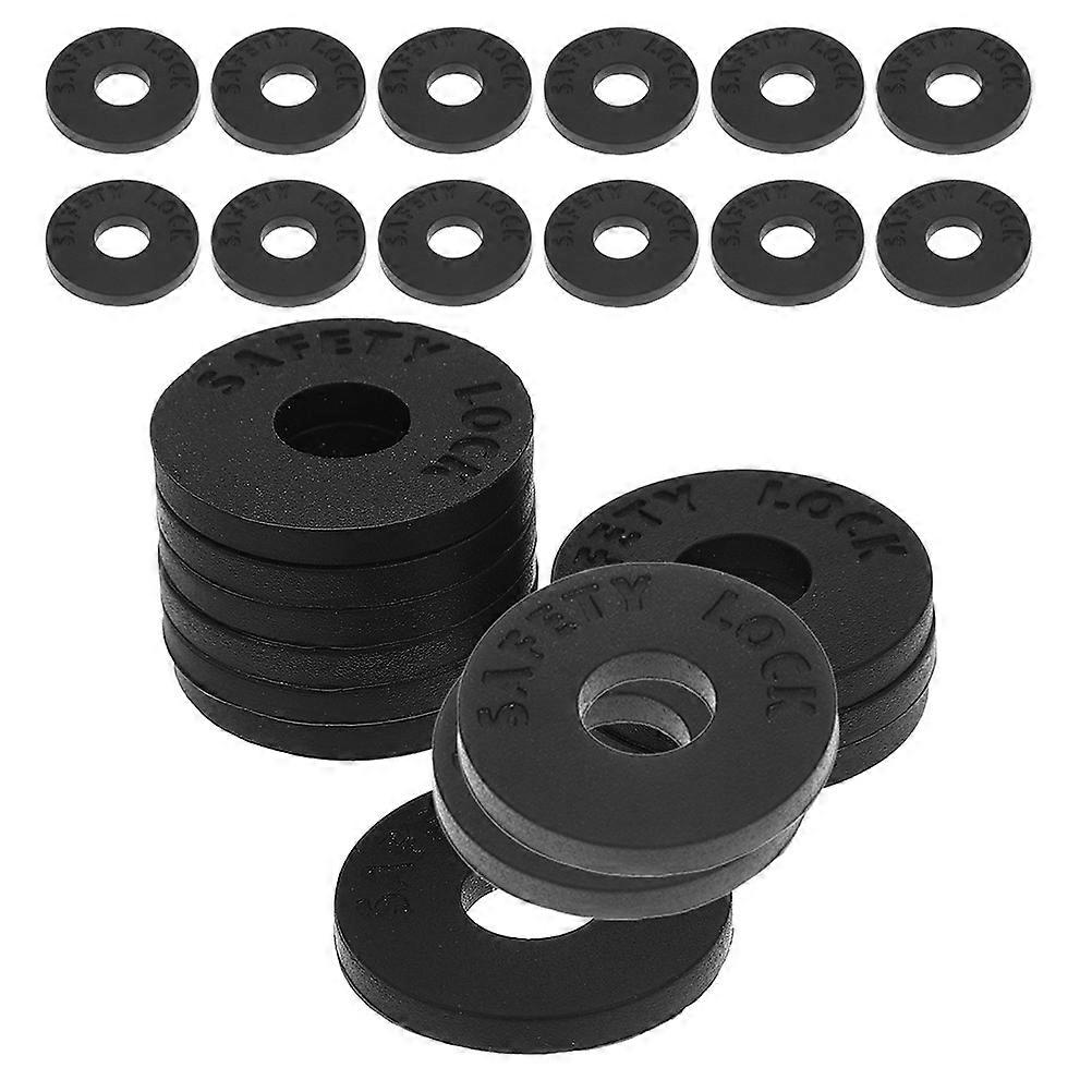 Black Guitar Strap Anti-slip Pads Made of Silicone for Secure Playing Experience with 24 Pieces