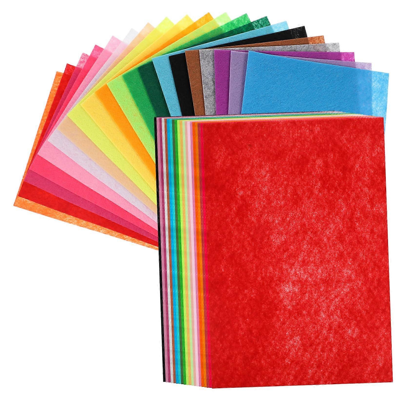 Pack of 20 Sheets Colored NonWoven Fabric Felt Craft Thick Felt Fabric Felt Paper Felt Squares The Vehicle Feels Stiff