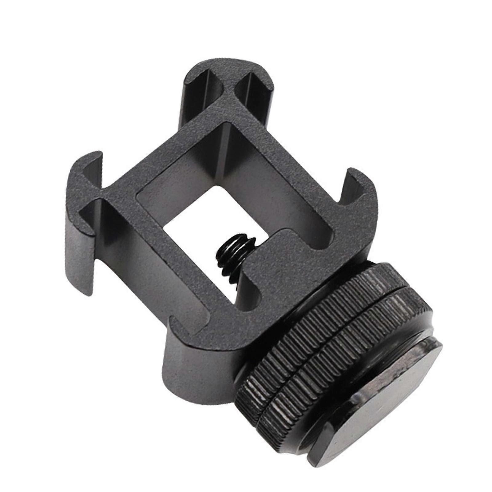 Camera Hot Shoe Mount Adapter Video Triple Cold Shoe Bracket Light for LED Monitor Microphone Studio Flash Video Multicolor
