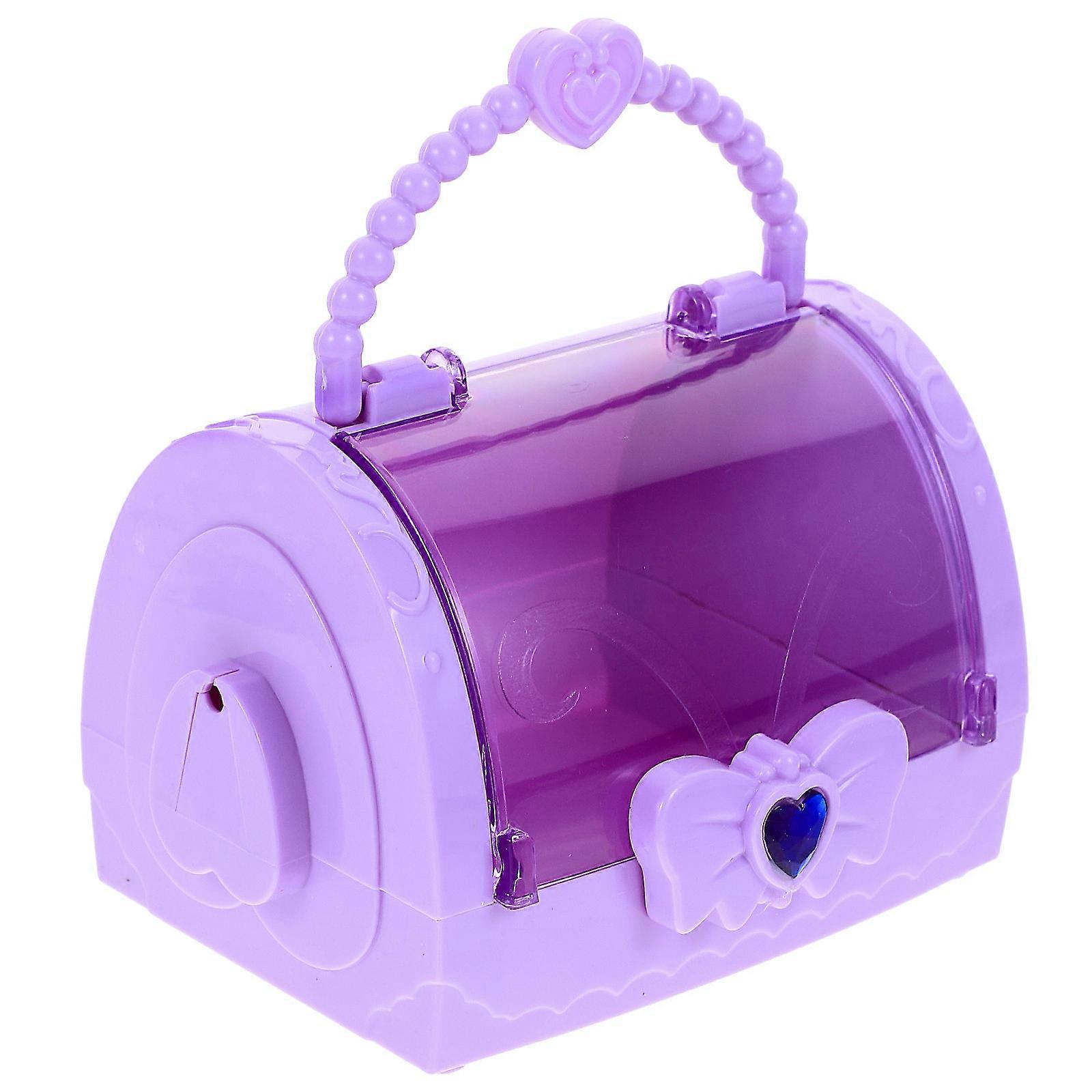 Violet Plastic Treasure Box for Storage Use Cute Pirate Keepsake Toy with Fine Workmanship