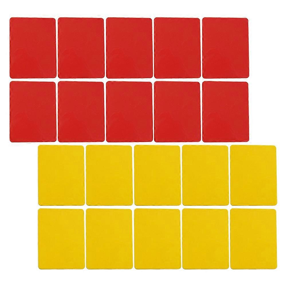 Durable PVC Soccer Referee Cards with Yellow and Red Cards for Easy Use in Matches Assorted Color