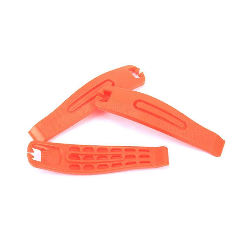 Bike Tire Levers Set of 3 in Orange Nylon for Easy Tire Repair and All-Bike Use