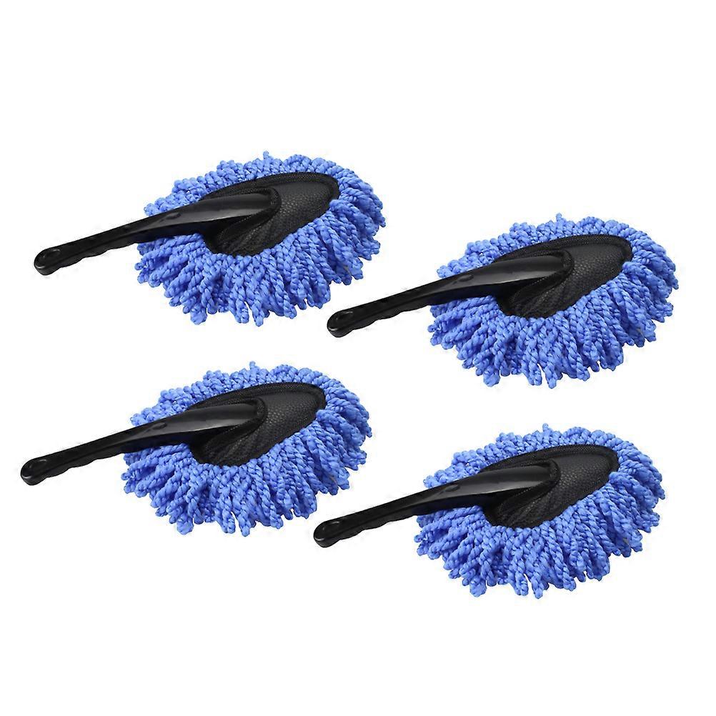 Dusting Brush For Car Duster With Long Handle For Home Use Blue 4Pcs