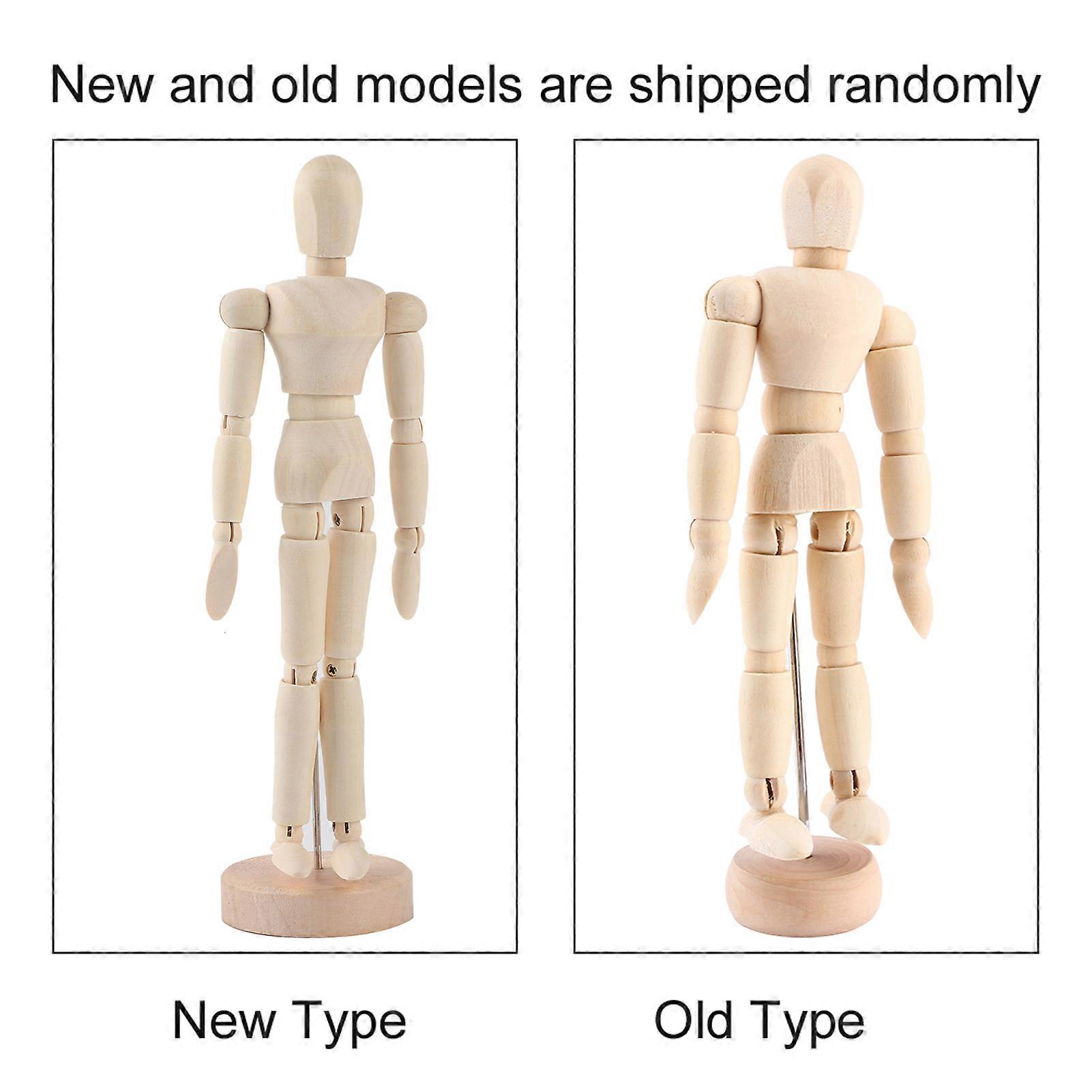 Art Class Wooden Figure Male Manikin Mannequin Wood Movable Model Display Crafts 8inch