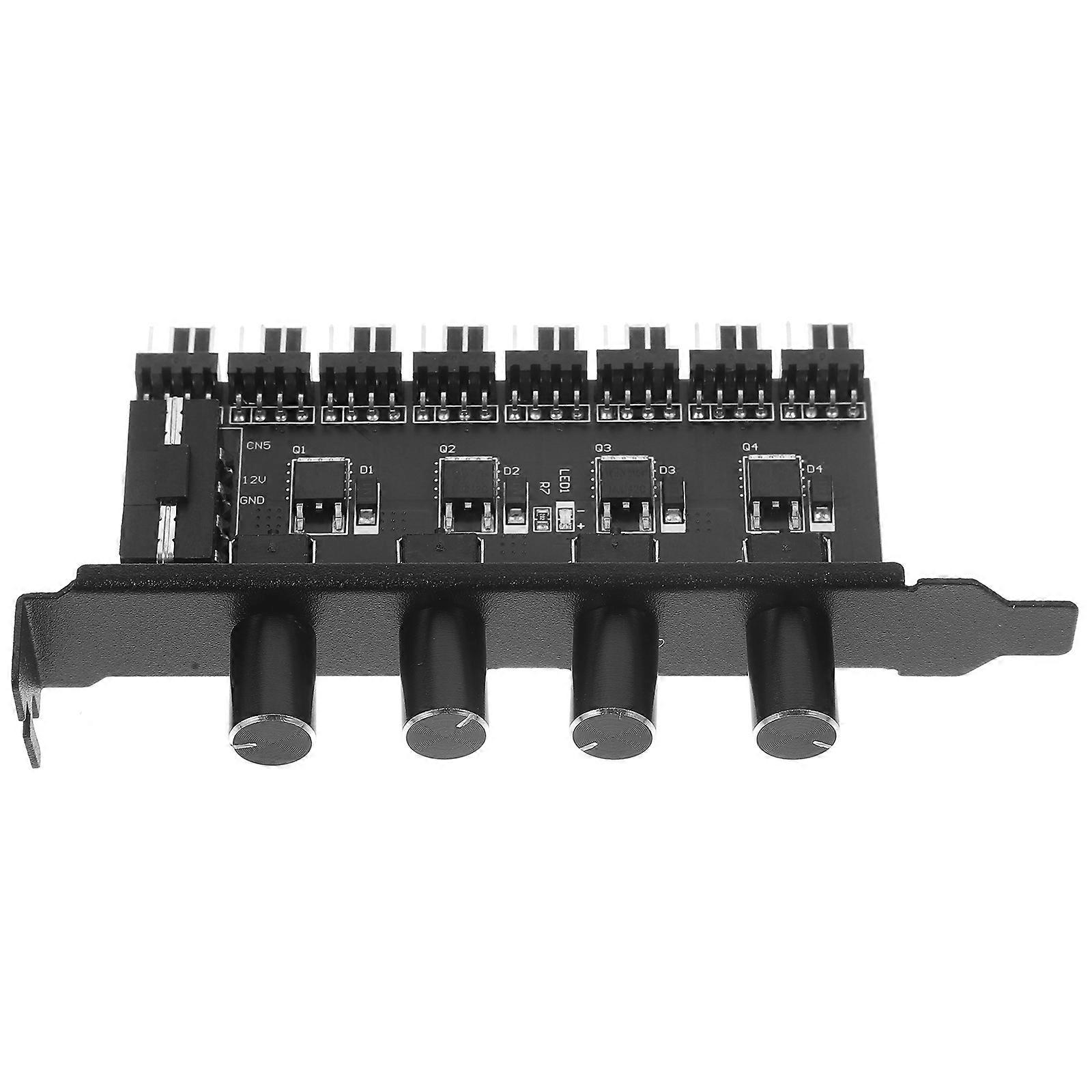 Computer Fan Hub with 4 pin Port Extension Adapter for Cooling Fan Splitter 1 Set Pc Fan Accessory
