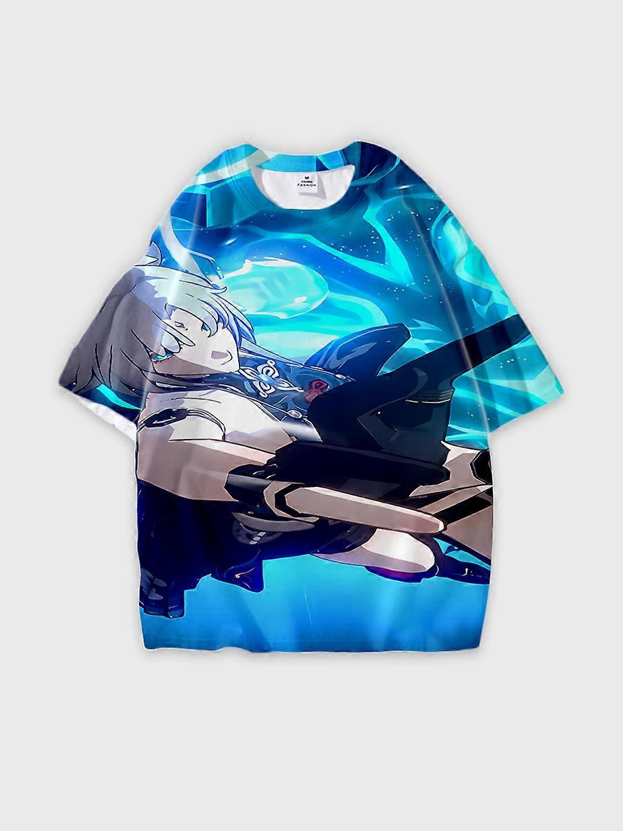 T-shirt col rond Role Pattern ample manches courtes C524