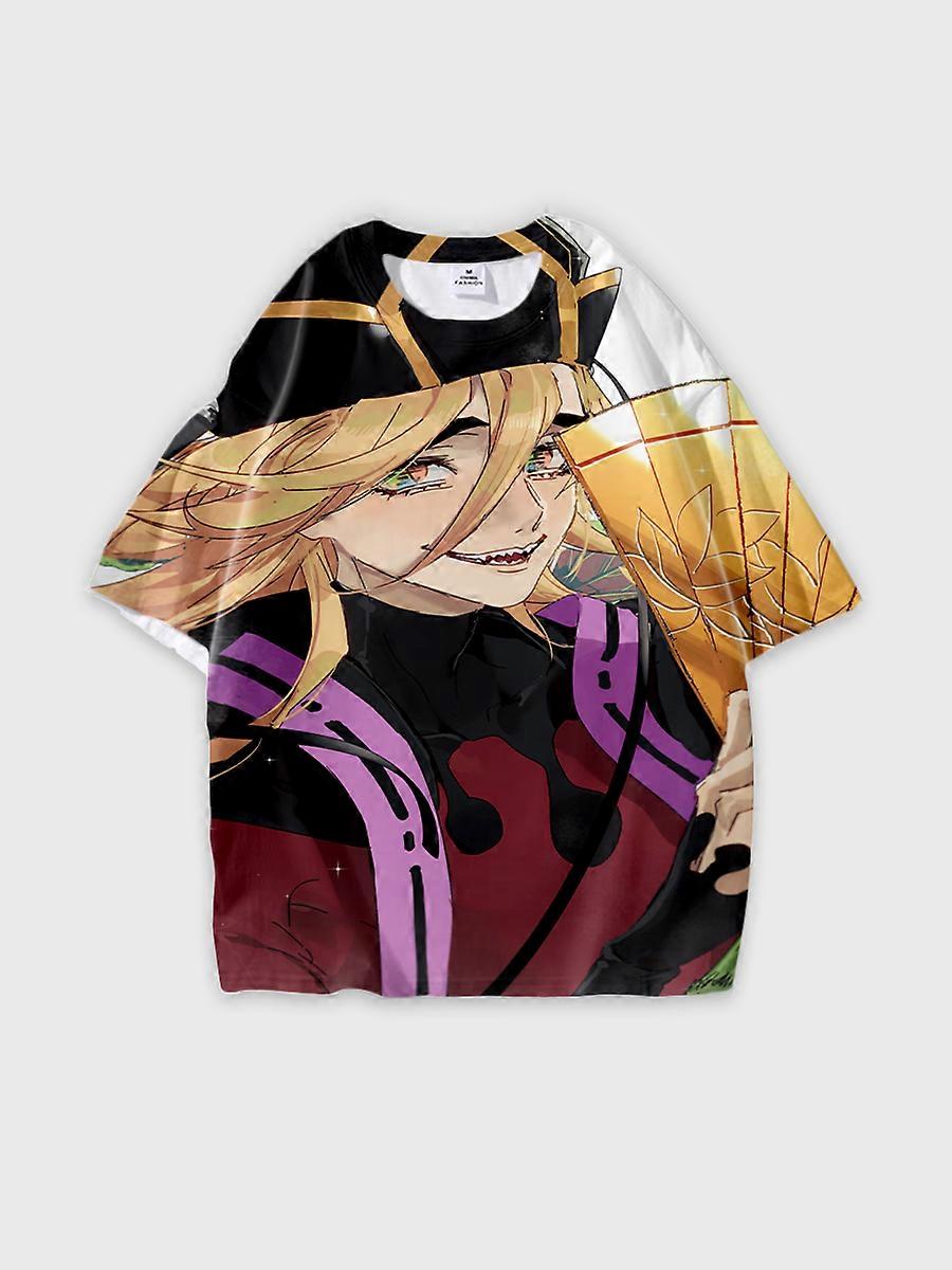 T-Shirt Rundhalsausschnitt Character Pattern locker kurzarm P611