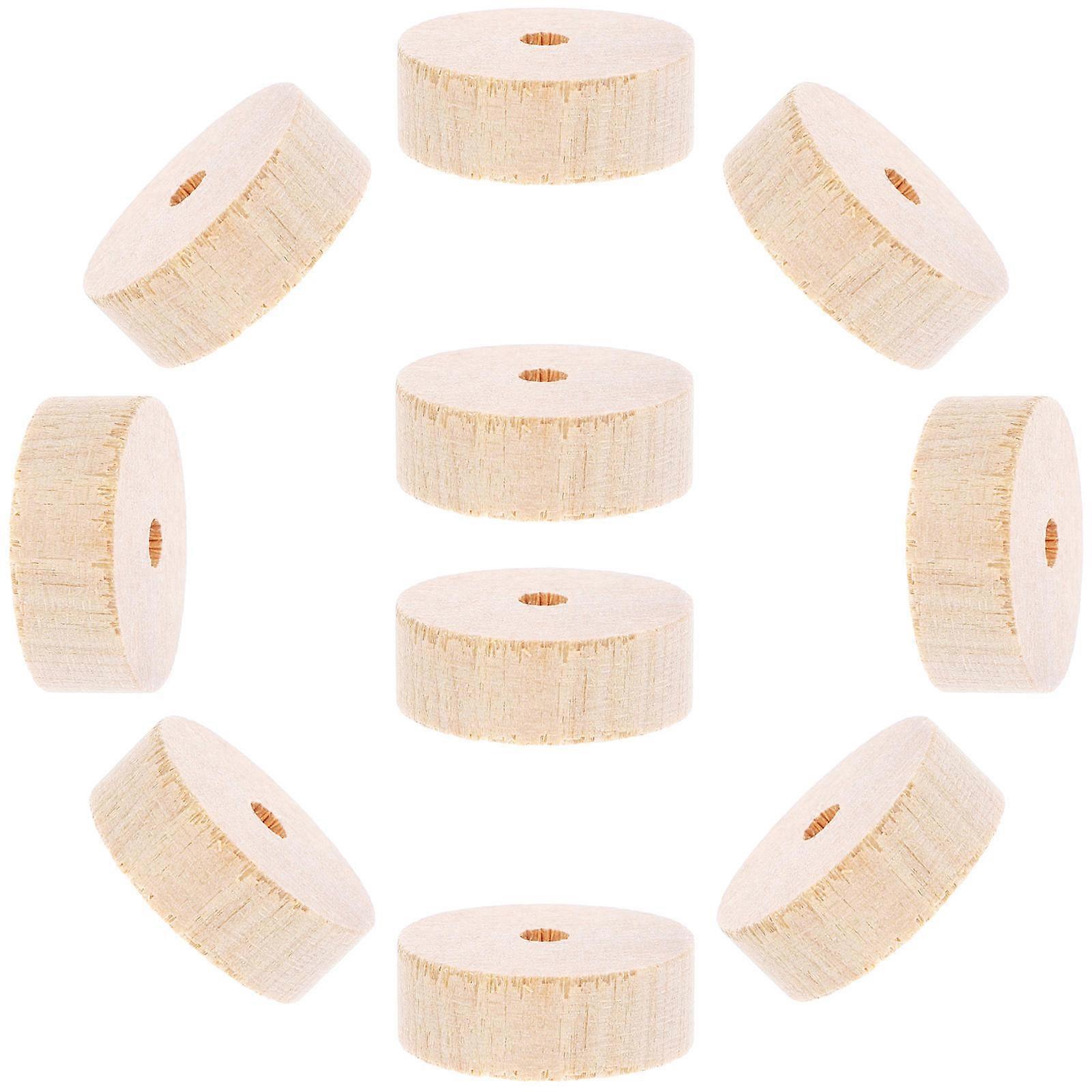 Miniature Wood Wheels for DIY Crafts Assorted Color Small Size Fits Perfectly for Toy Trucks