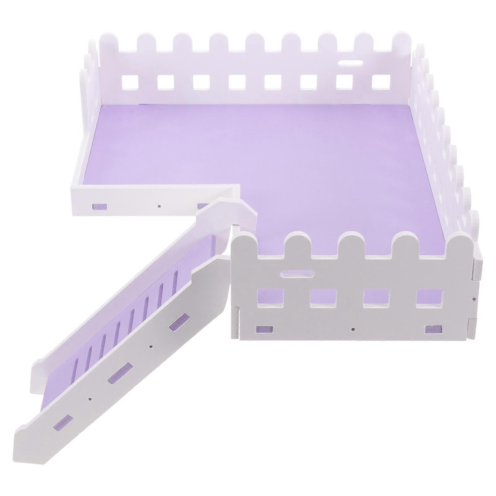 Playing Pet Hamster Platform Toy Small Animal Cage Accessory Violet PVC Material Exercise 1Set