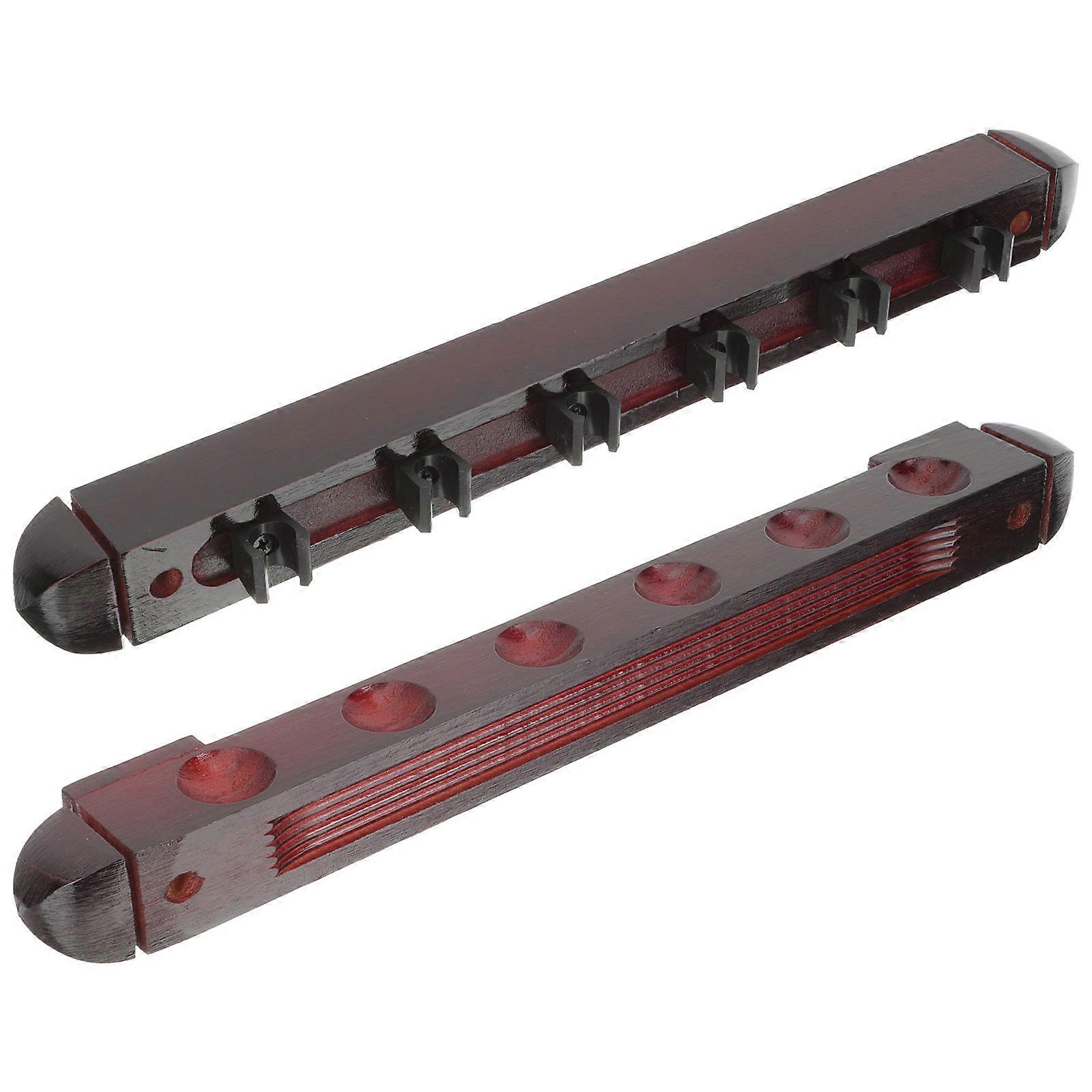 Wooden Wall Mount Billiard Cue Rack for Holding Assorted with Durable ABS Material