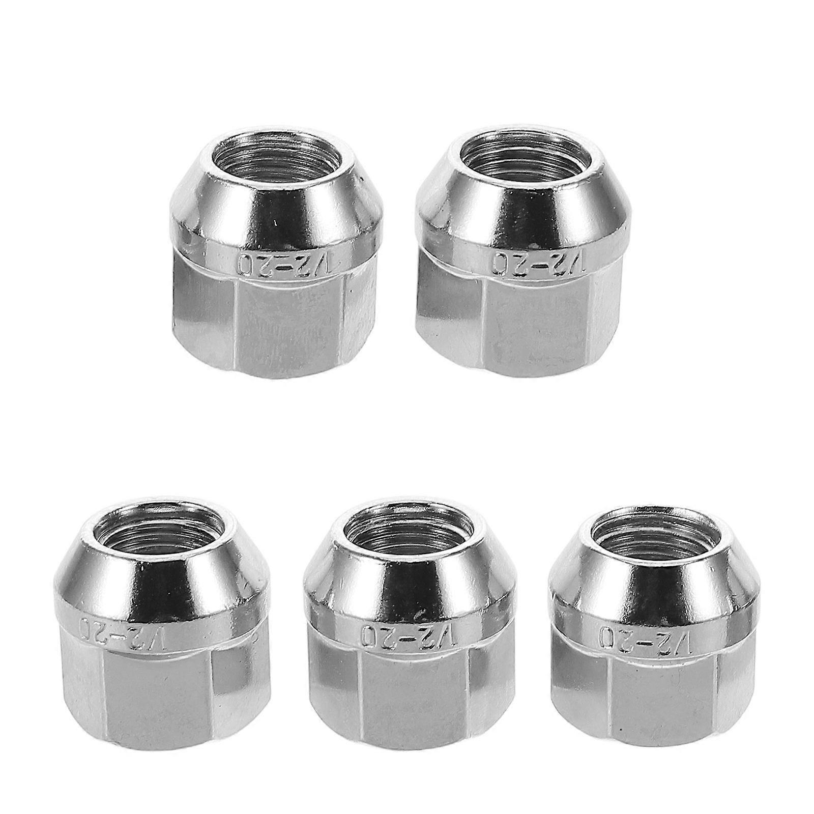 5pcs Durable Car Wheel Flange Nuts Studs Axle Nut Covers Secure Fit Easy Install Open Lug Caps Tire Replacement