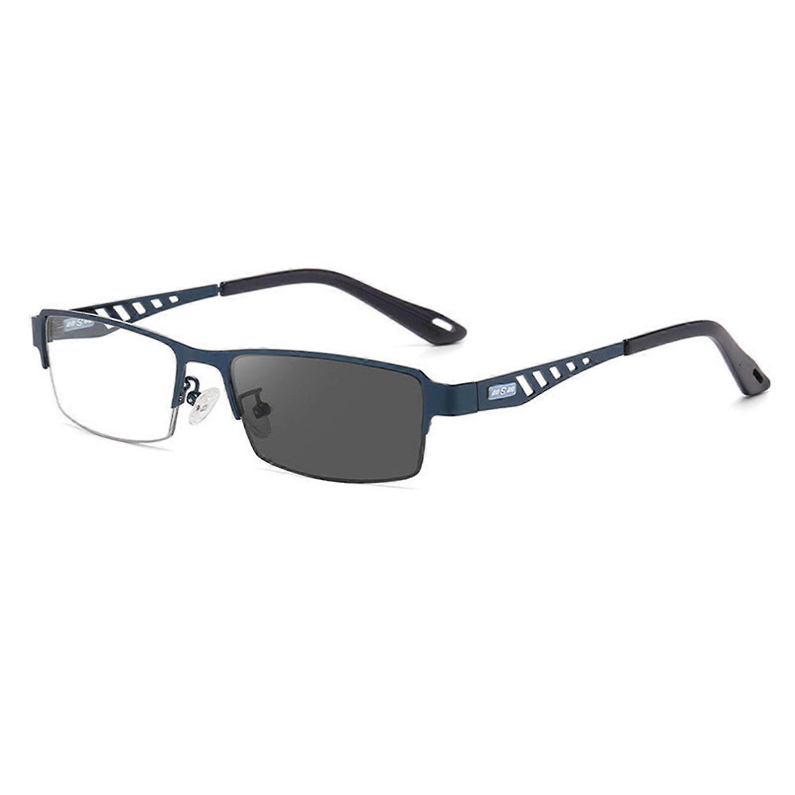 Photochromic Multifocus Reading Glasses - Anti Blue Light Multifocal Eyeglasses for Office Work, Book Reading, and Elderly, HD Eye Protection