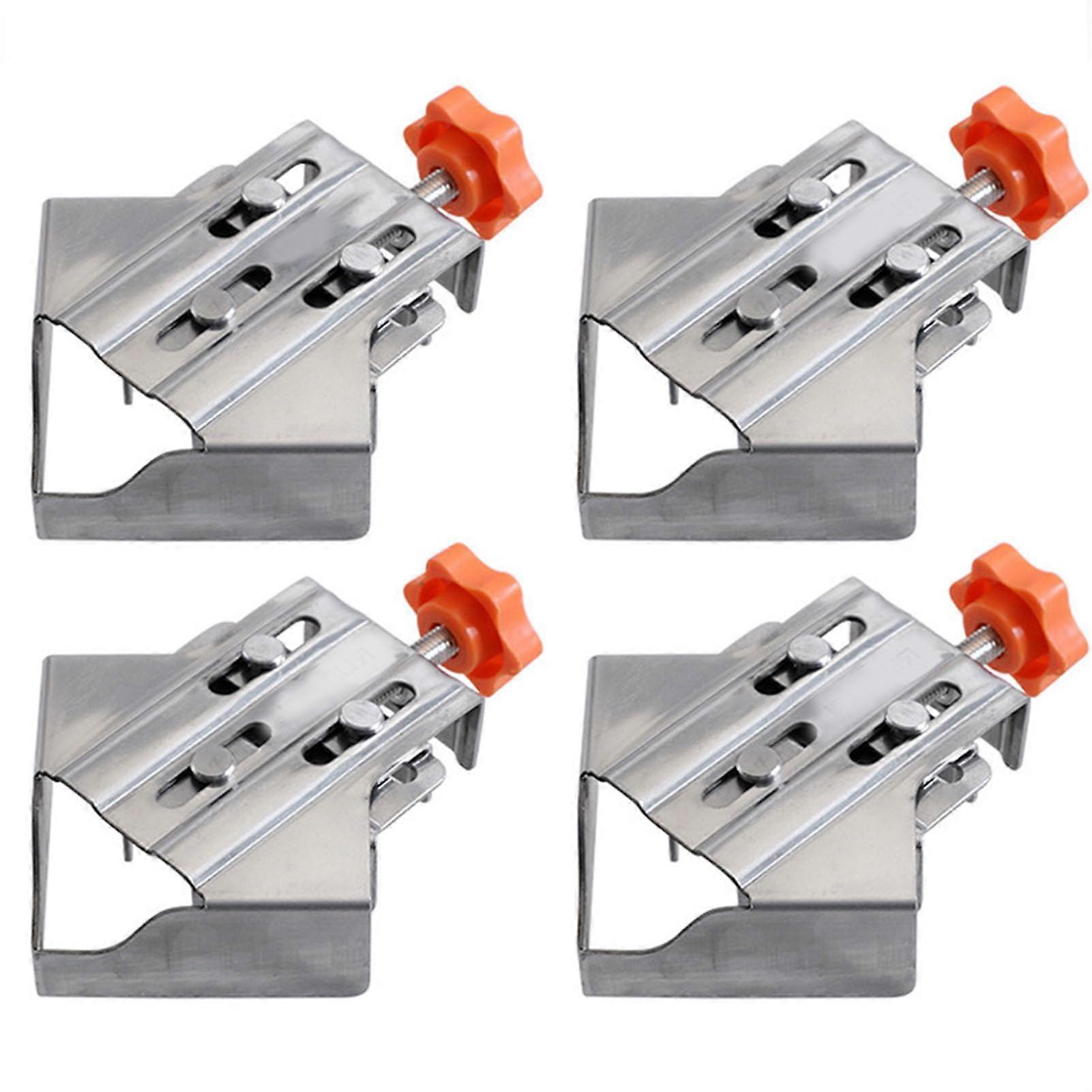 4 PCs Stainless Steel Corner Clamp Set for Fast and Accurate 90Degree Woodworking Projects