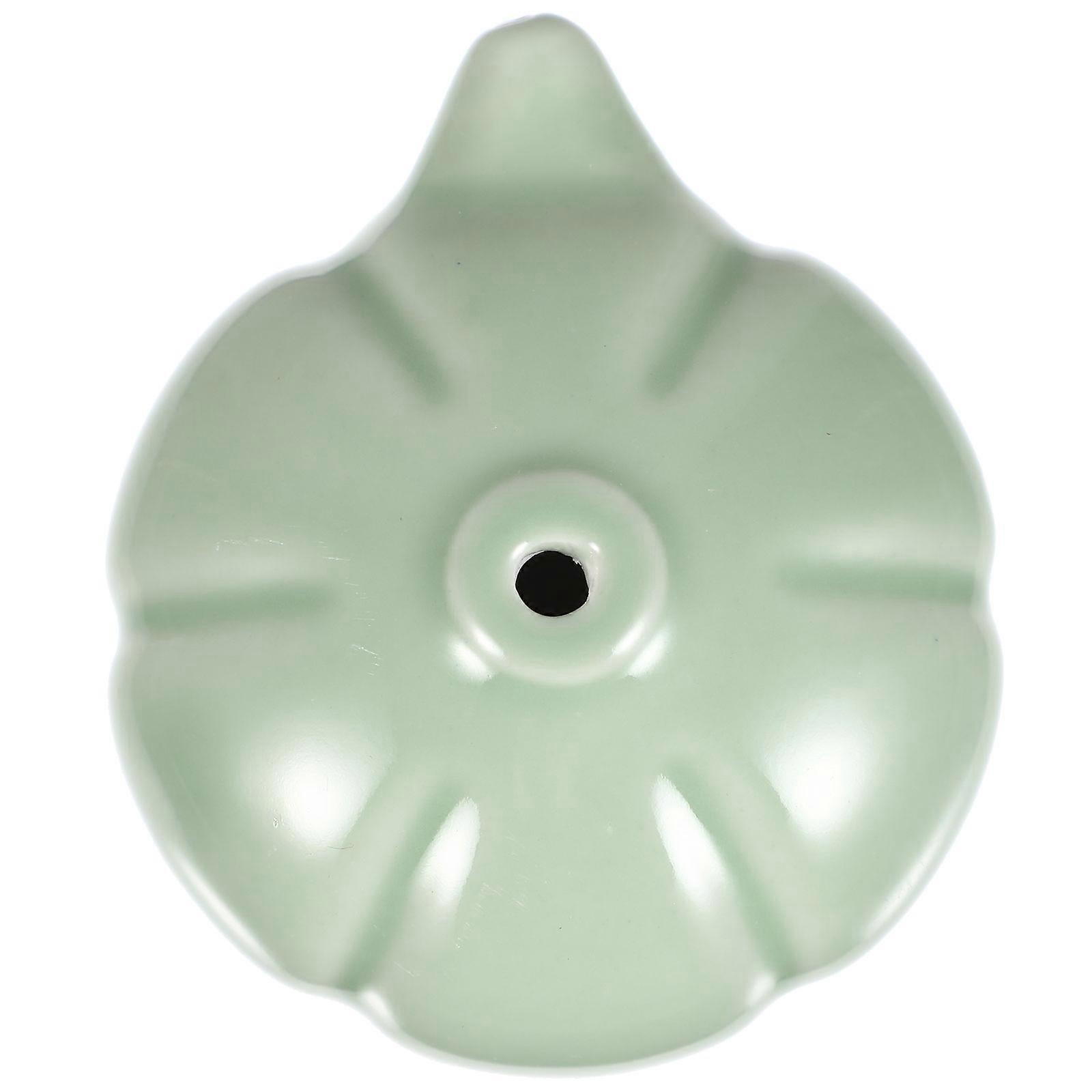 Green Ceramic Water Tray for Calligraphy and Painting with Creative Design 4.5"x3.2"