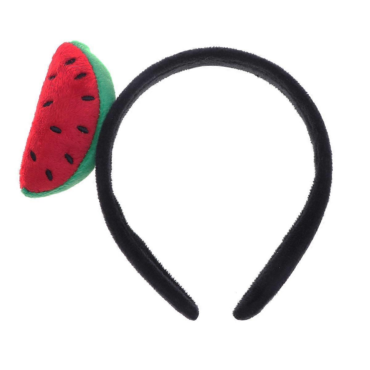 Cosplay Accessory Circular Shape Headwear With Fruit Decor For Christmas Party Watermelon 1Pack