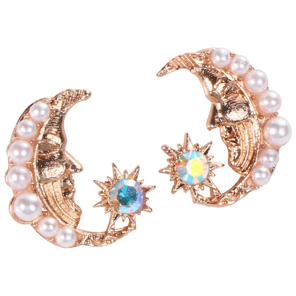 Here's a polished and engaging product description for your **Moon Face Pearl Earrings**:

 

✨ **Moon Face Pearl Earrings for Women** ✨ 
Add a touch