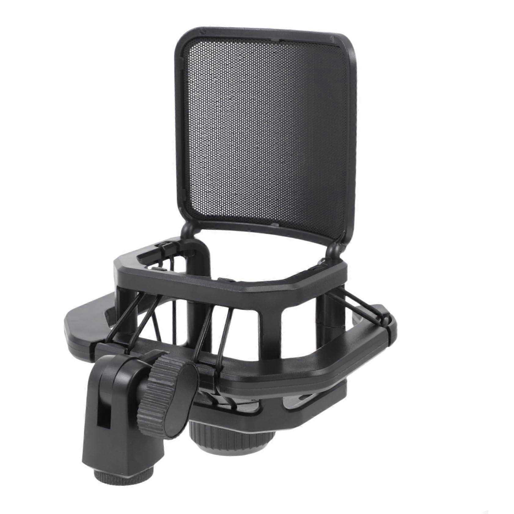 Adjustable Microphone Stand Quakeproof Holder For Handheld Mics Lightweight And Stable For Studio And Home Black