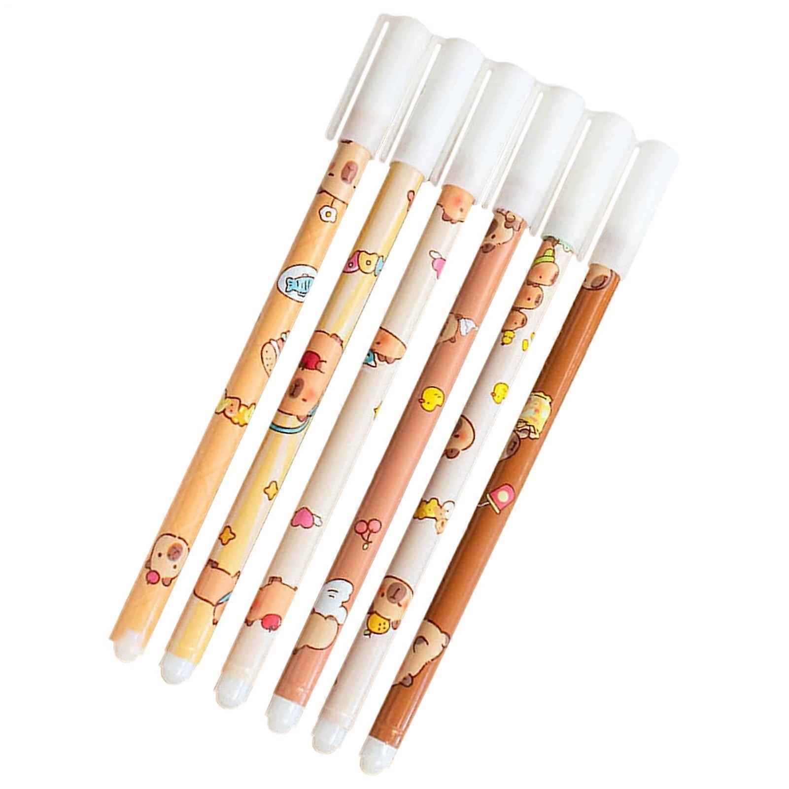 Erasable Pens Set of 6, 0.5 mm Smooth Writing, Comfortable Grip for Art Sketching, Drawing, School Tasks