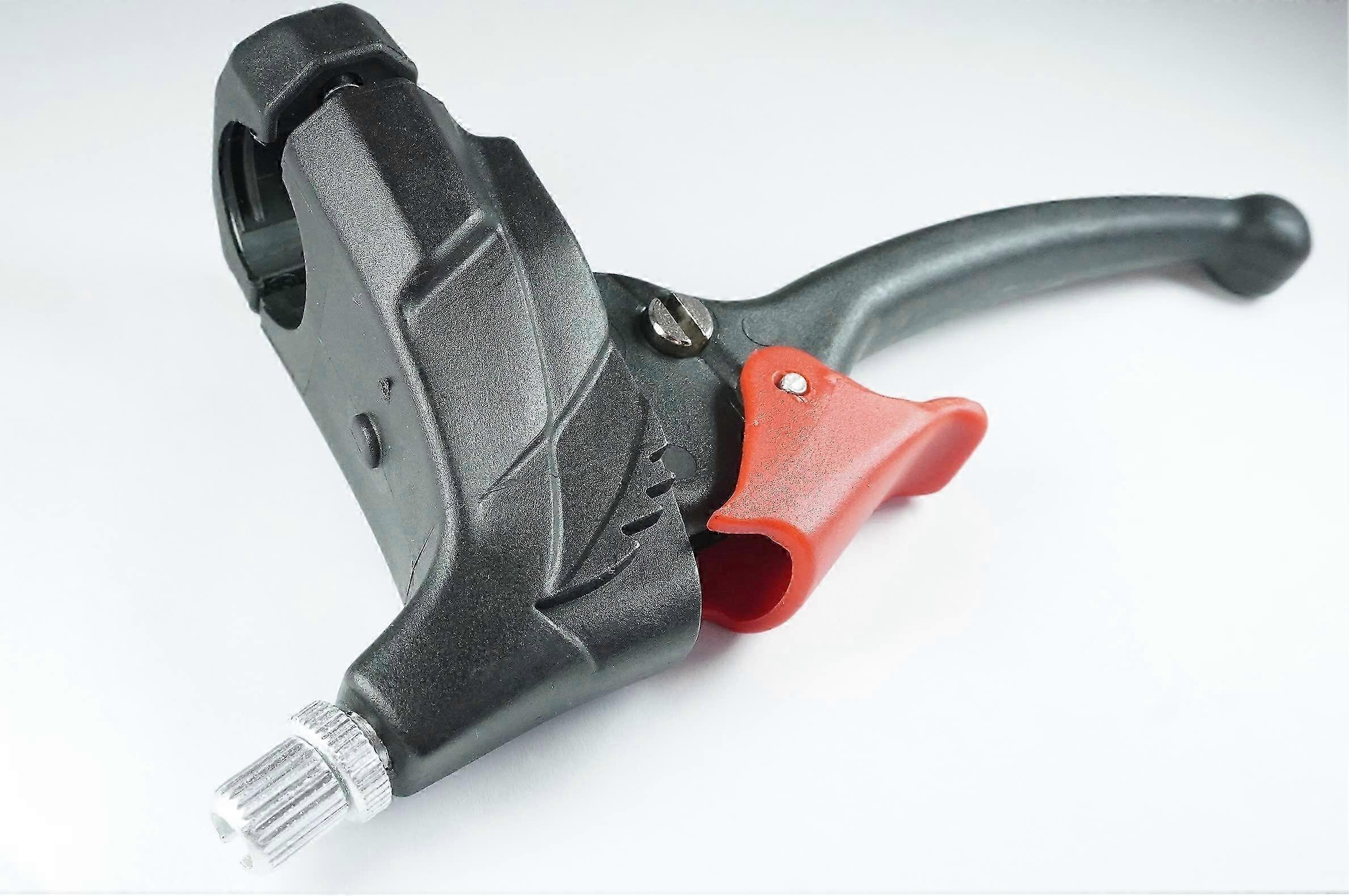 Varios Brake Lever with Parking Lever Lock – Open – Clamp Size 25 mm, Brake Cable Guide Straight 80 Degrees, Adjustment Screw, Insert Nut