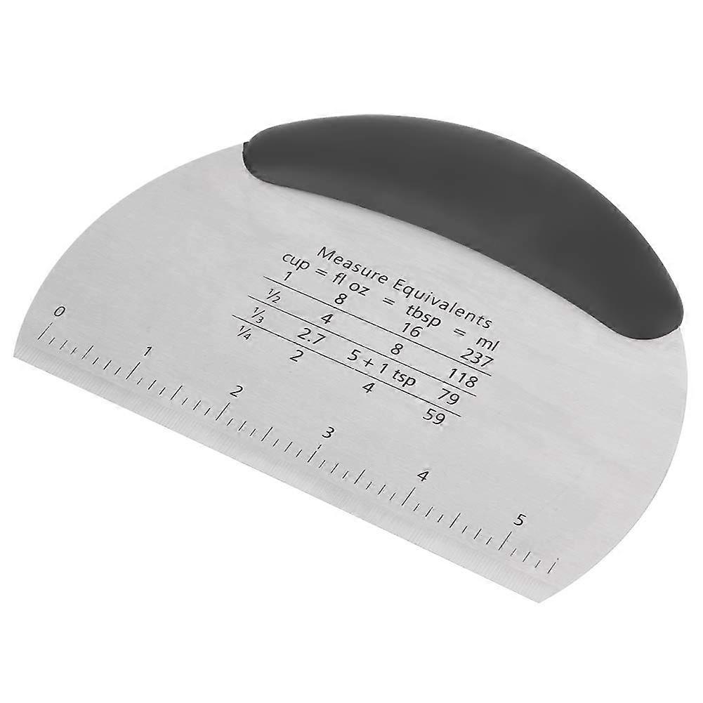 Stainless Steel Pastry Dough Cutter - CM Scale, Ergonomic TPR Handle, Black, Multipurpose Baking Tool