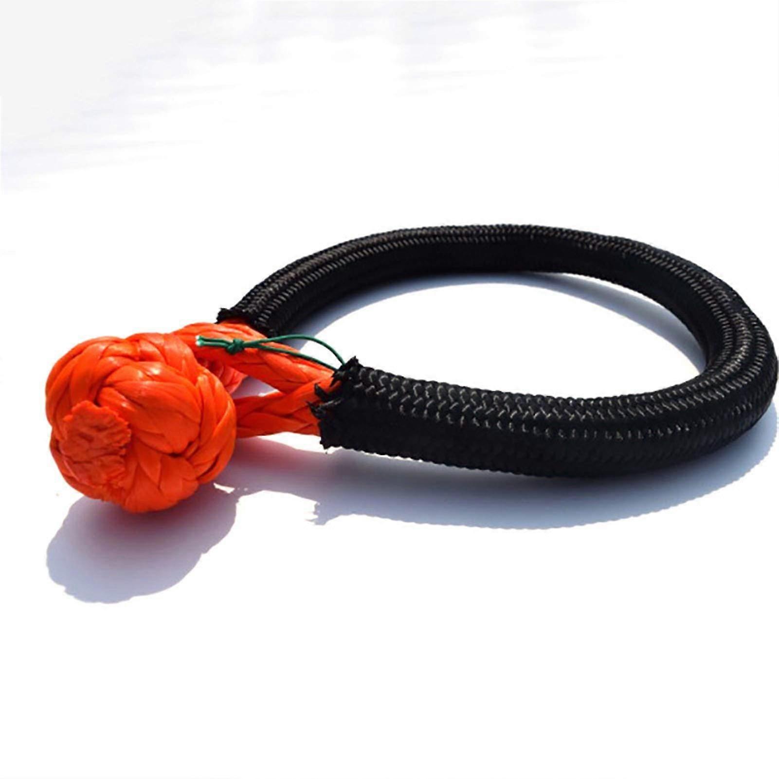 Winch Rope, Orange ATV Winch Hole, Soft Restraints, 12 mm x 125 mm SK75 Synthetic Shackle, UHMWPE Shackle for Sailing Boats for ATV UTV SUV