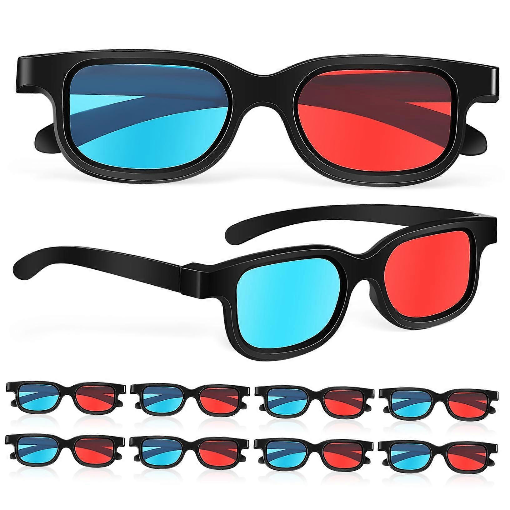 3D Glasses Pack of 10 Kids Plastic Viewing Glasses for 3D Movies, TV, and Games, ABS Materials, Lightweight Design