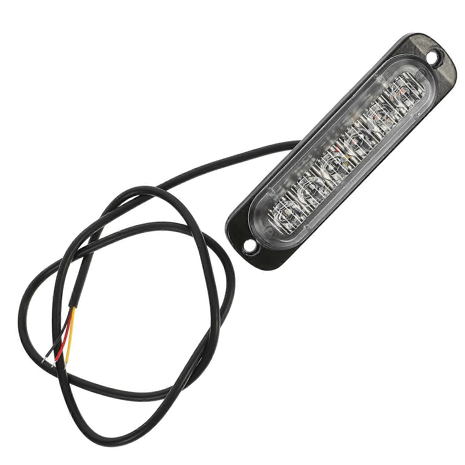 18W 1224V 6 LEDs Strobe Light 18 Modes Ultrathin Emergency Flash Warning Caution Light for Trucks Motorcycles (Blue and Red Light)