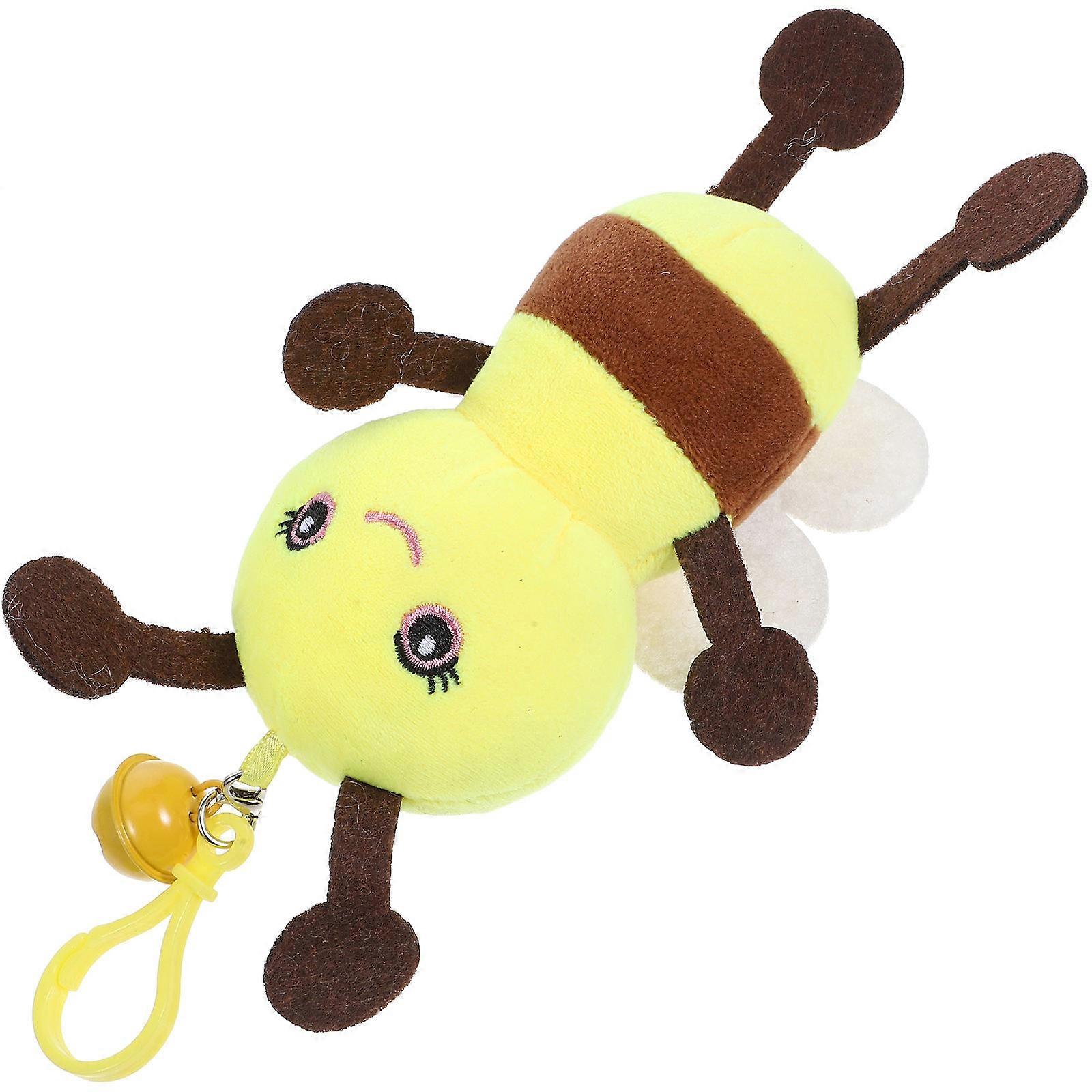 Aesthetic Stuffed Animal Doll Bee Keychain For Parties Daily Use 1Pcs
